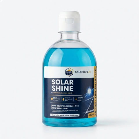 Solar Shine Solar Panel Cleaning Liquid – Safe for Glass & Frames, Removes Dust & Water Spots