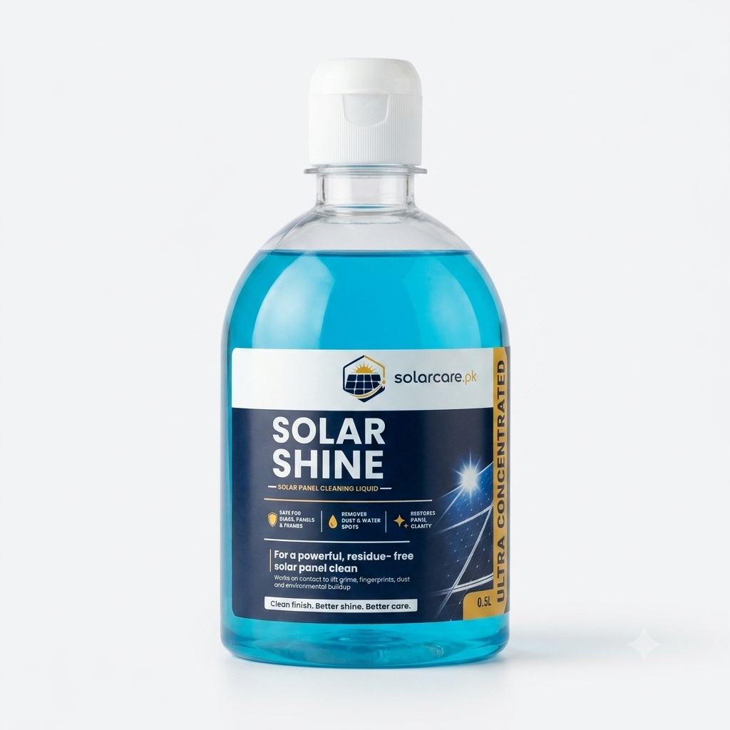 Solar Shine Solar Panel Cleaning Liquid – Safe for Glass & Frames, Removes Dust & Water Spots