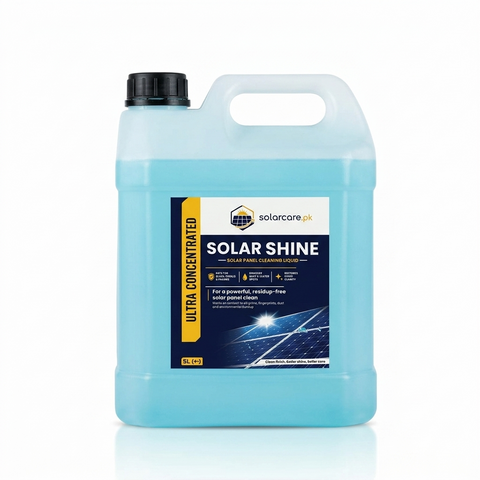 Solar Shine Solar Panel Cleaning Liquid – Safe for Glass & Frames, Removes Dust & Water Spots