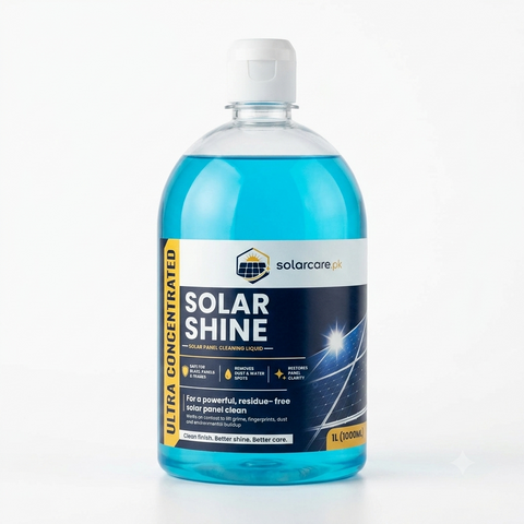 Solar Shine Solar Panel Cleaning Liquid – Safe for Glass & Frames, Removes Dust & Water Spots