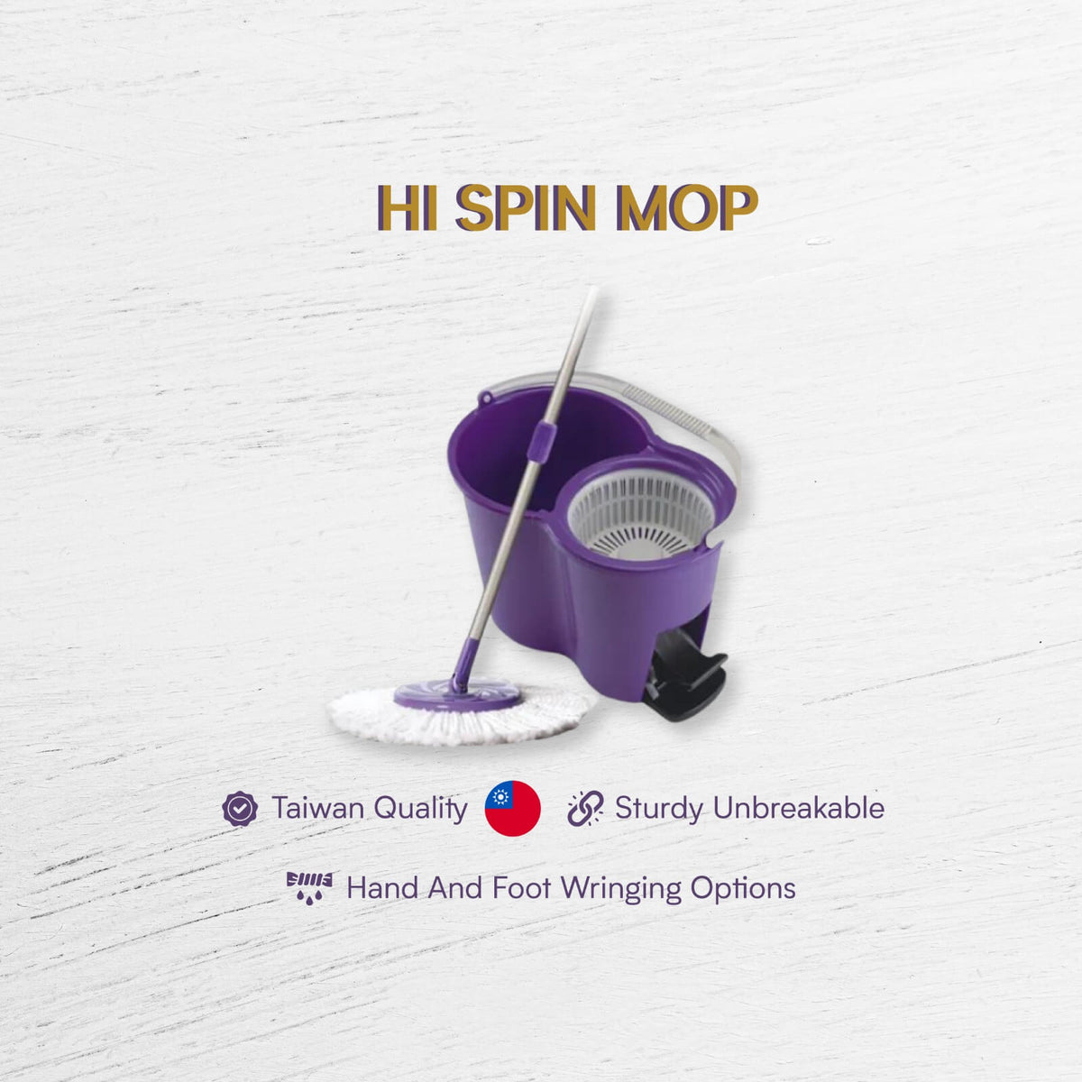 Spin Mop With Foot Pedal – Made in Taiwan