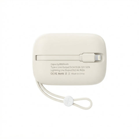 Super 8000mAh Fast Charging Power Bank with Built-in Type-C