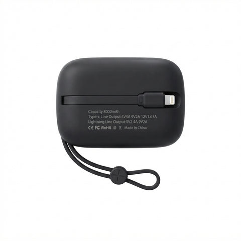 Super 8000mAh Fast Charging Power Bank with Built-in Type-C