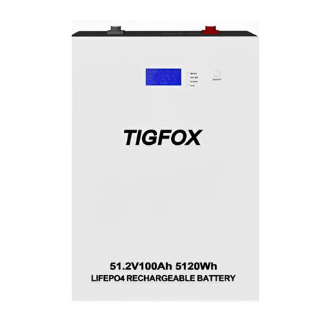 TigFox TB5120UW - 5kWh Ultra Slim Wall Mount LiFePO4 Energy Storage Lithium Battery