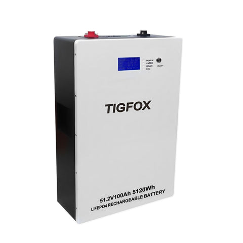 TigFox TB5120UW - 5kWh Ultra Slim Wall Mount LiFePO4 Energy Storage Lithium Battery