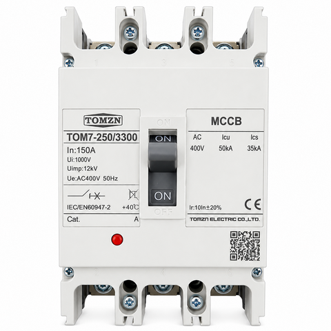 TOMZN 150A MCCB AC 3 Pole Circuit Breaker–3P Molded Case Circuit Breaker
