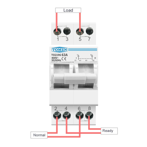 Tomzn 2P 63A MTS Dual Power Manual Transfer Isolating Switch Interlock Circuit Breaker TOMZN breaker type Change Over