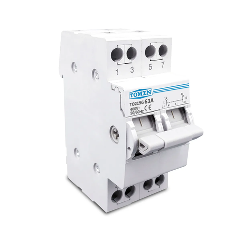 Tomzn 2P 63A MTS Dual Power Manual Transfer Isolating Switch Interlock Circuit Breaker TOMZN breaker type Change Over