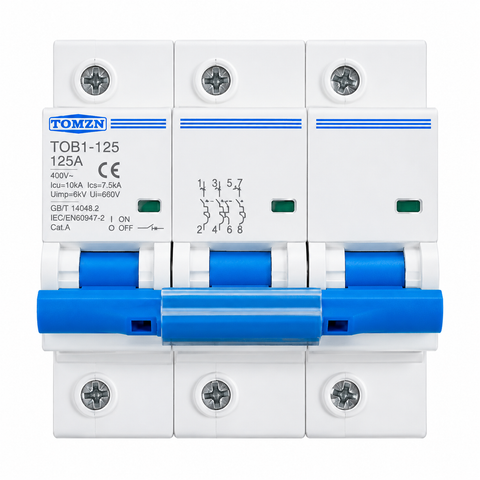 TOMZN TOB1-125 3P 125A MCB Circuit Breaker AC400V