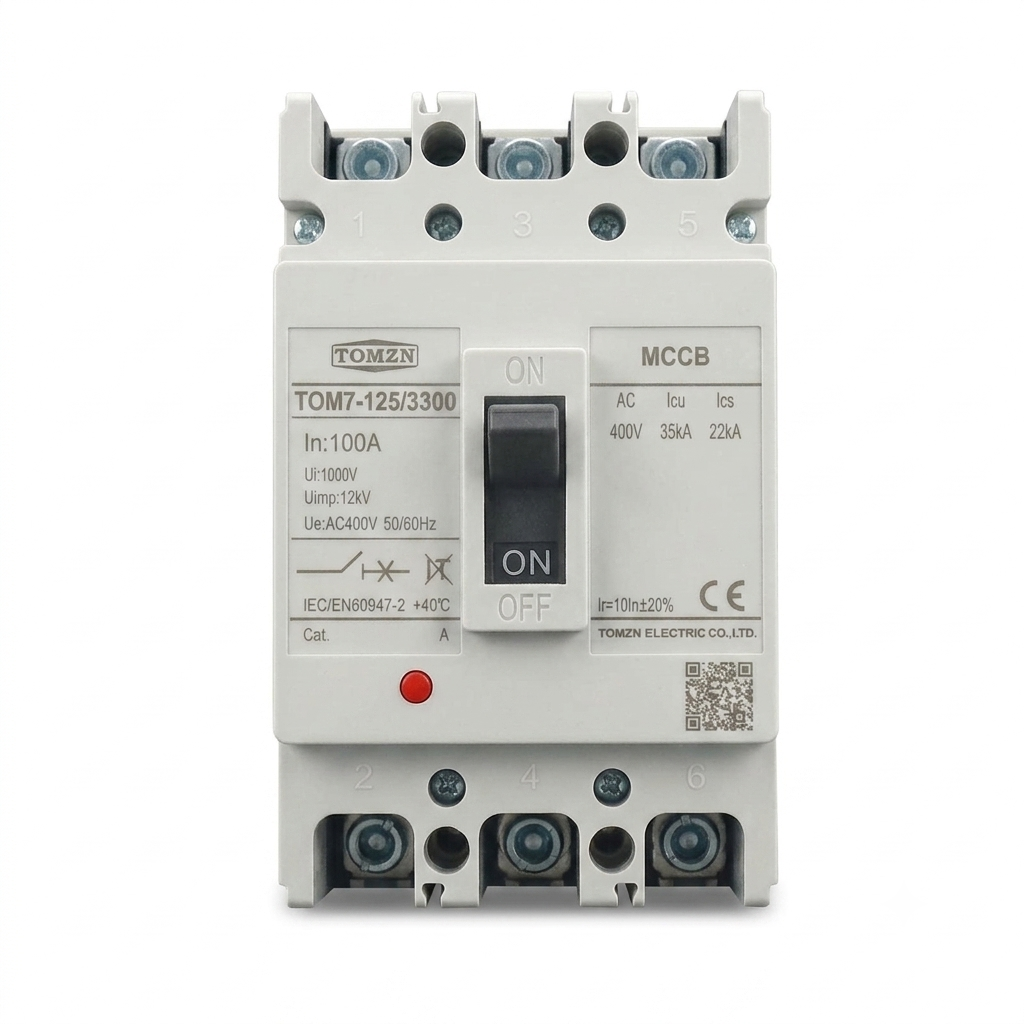 TOMZN TOM7-125/3300 MCCB 3P 100A Molded Case Circuit Breaker