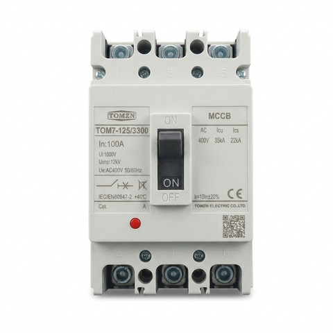 TOMZN TOM7-125/3300 MCCB 3P 100A Molded Case Circuit Breaker