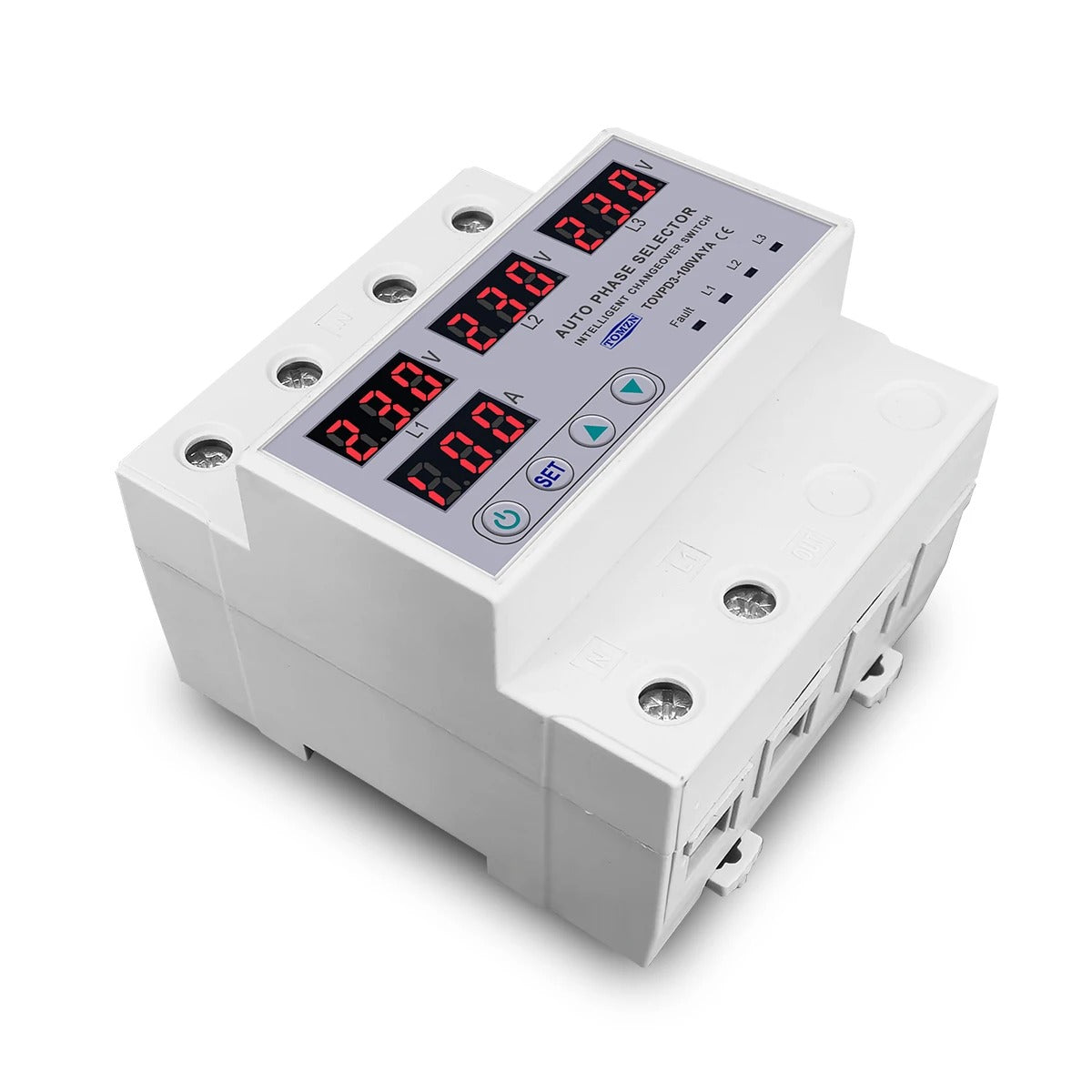 Phase Rotation Selector Tomzn TOVPD3-VAYA 3 Phase Auto Phase Selector Voltmeter Adjustable Ove ...