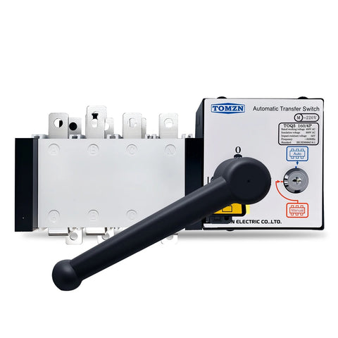 Tomzn TOQ5-160/4P Handle Type 160A 4P AC Three Phase Dual Power Automatic Transfer Switch ATS