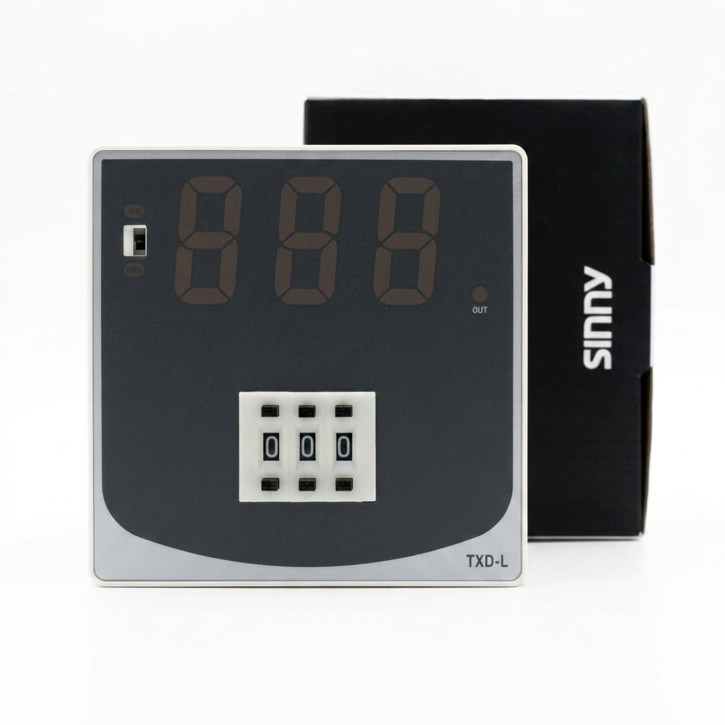 Sinny TXD-L Digital Temperature Controller | 100-240V AC/DC, K-Type Thermocouple, Relay Output