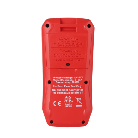 UNI-T UT673PV+ Solar MPPT Meter | LCD Display, Max Power & Open Circuit Voltage Tester with Bluetooth