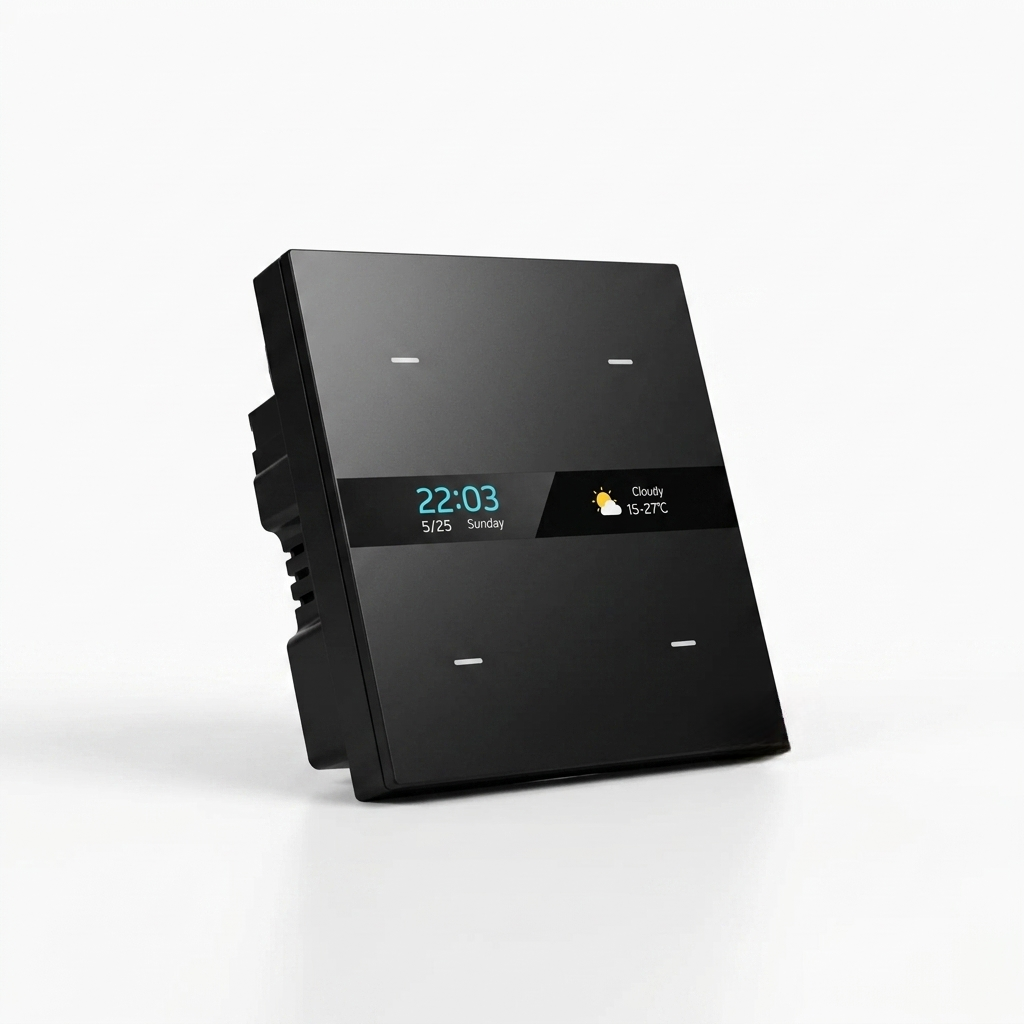 Ultra Smart Panel 4 Gang Black – Zigbee Smart Wall Switch