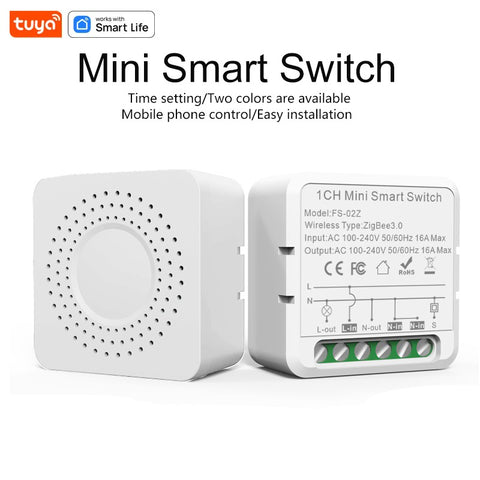 JVCO Mini Smart Switch Module Control Switch Timing Works with Alexa Google Home Smart Life APP