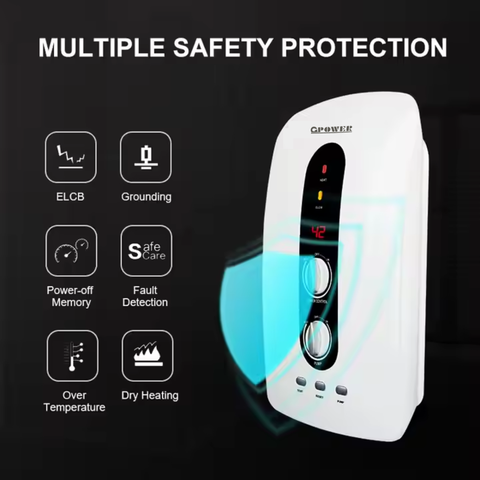 GPower G-56 G Electric Instant Water Heating Geyser with LED Temperature Display