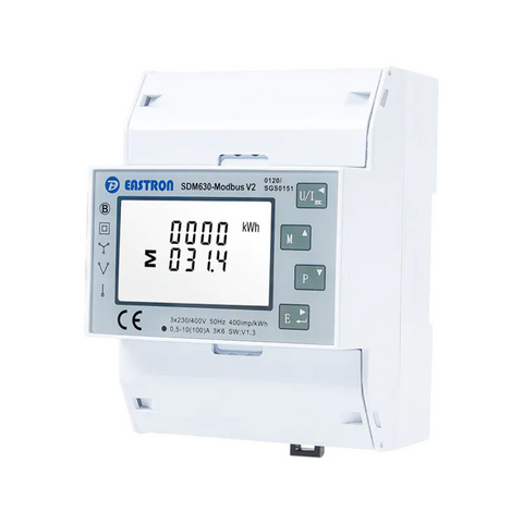 SDM630-Modbus V2 100A RS485 Three-Phase MID Energy Meter – With Built-in CT (Supports up to 20kW Inverters)