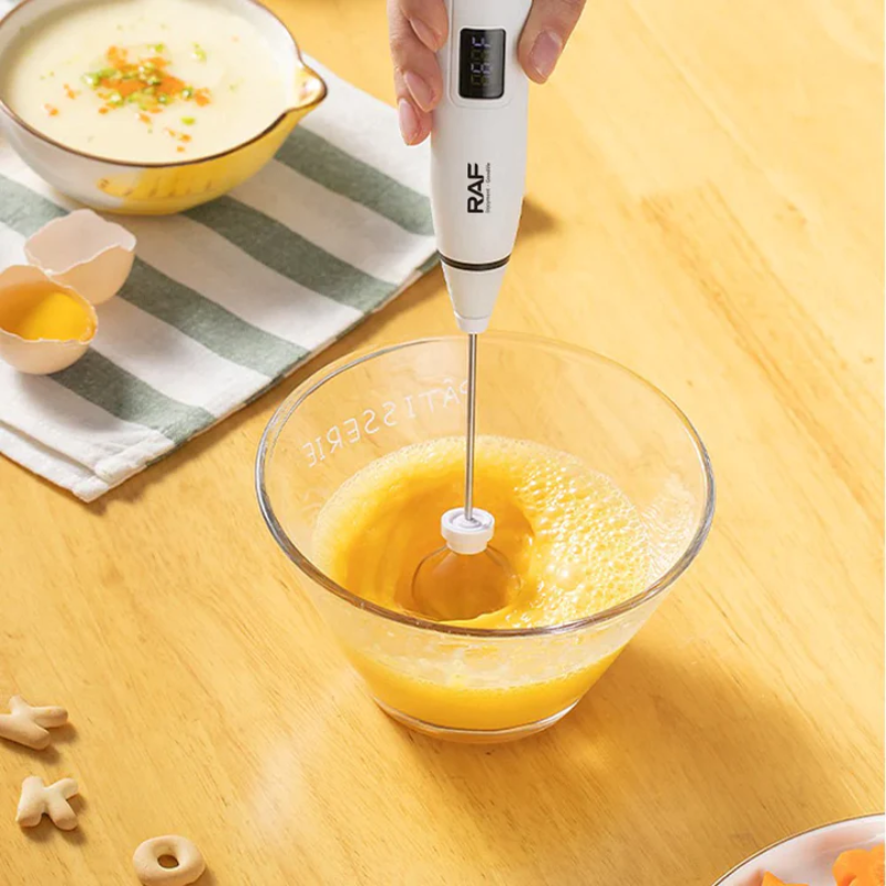RAF R322 Electric Egg Whisk & Coffe Mixer  High Speed Coffee Beater Rechargeable