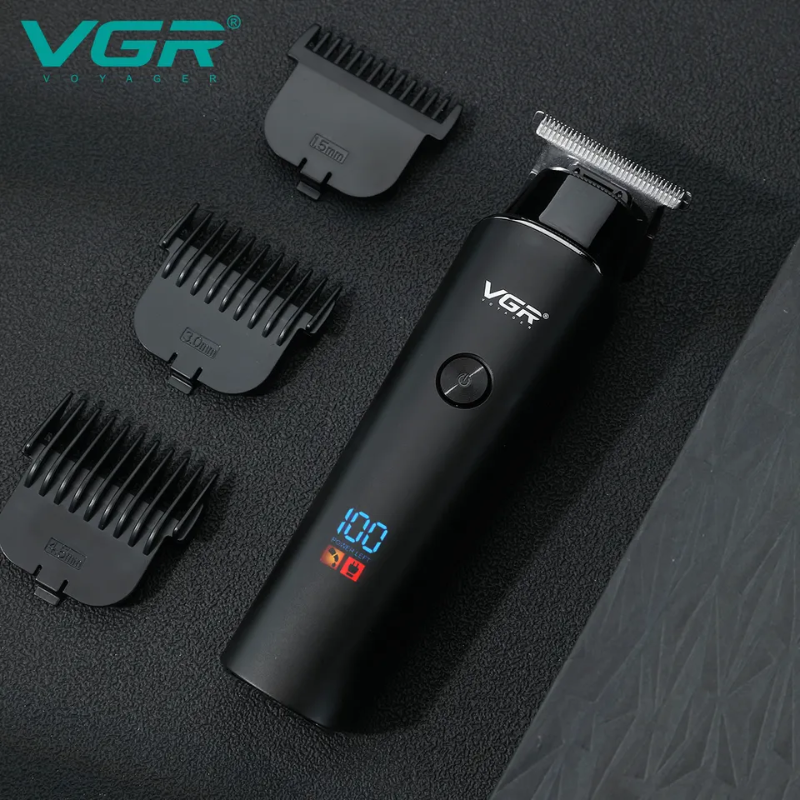 VGR V-937 Professional USB Charging Electric Hair Trimmer Cordless Barber Hair Clipper for Men with LED Display