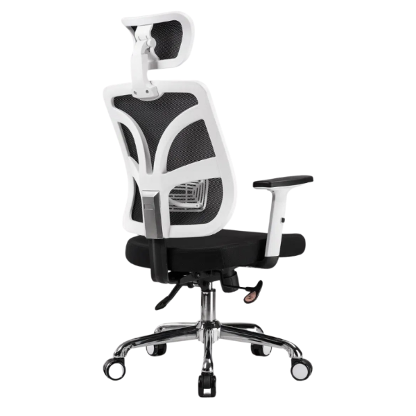 Revolving Chair 8902 White - 360° Degree Rotation with Jack system