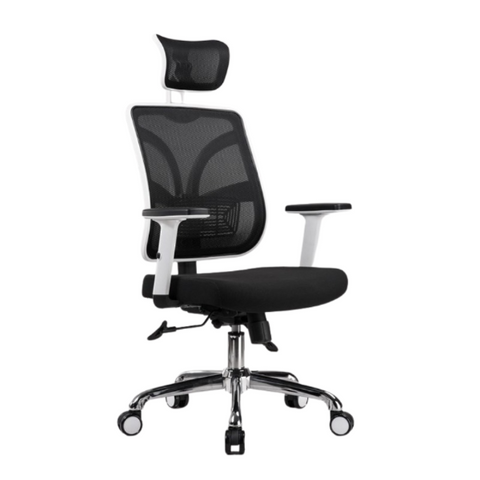 Revolving Chair 8902 White - 360° Degree Rotation with Jack system