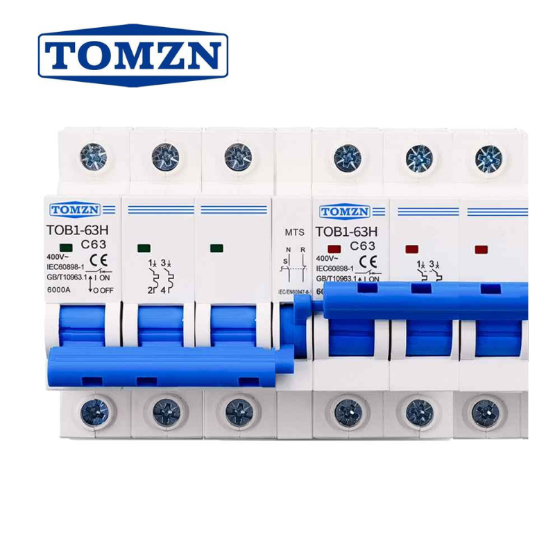 TOMZN AC 3P+3P MTS Dual power Manual transfer switch Circuit breaker MCB changeover