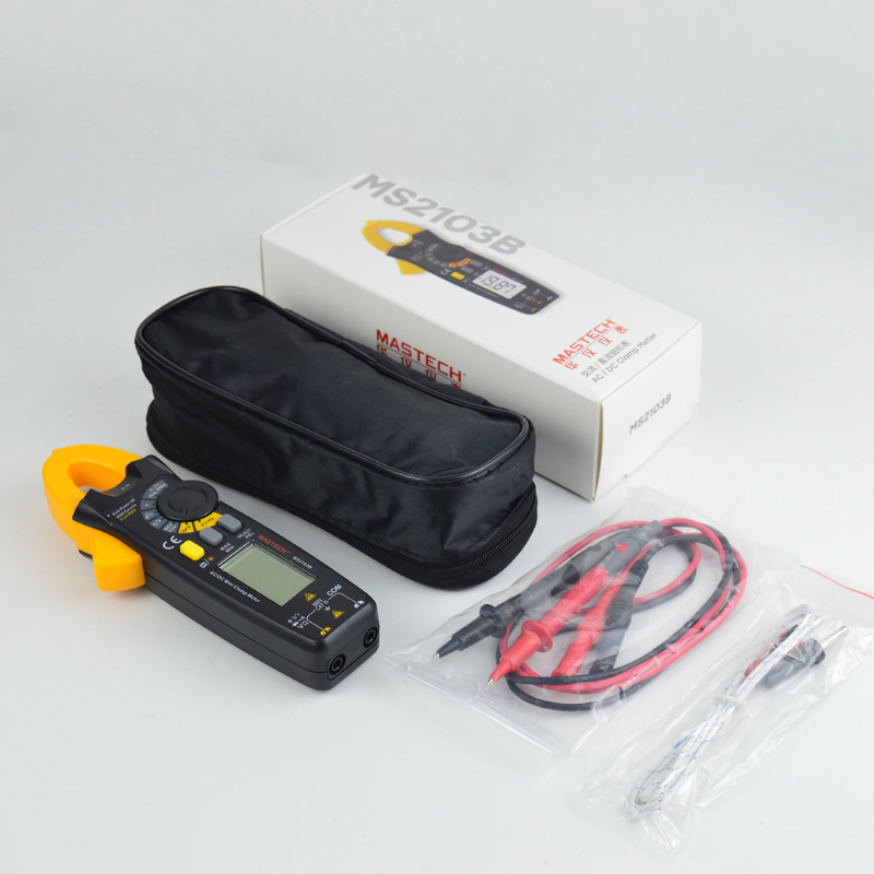 Mastech MS2103A Digital Multimeter Auto Range True RMS NCV DC AC Auto Voltmeter Clamp Meter