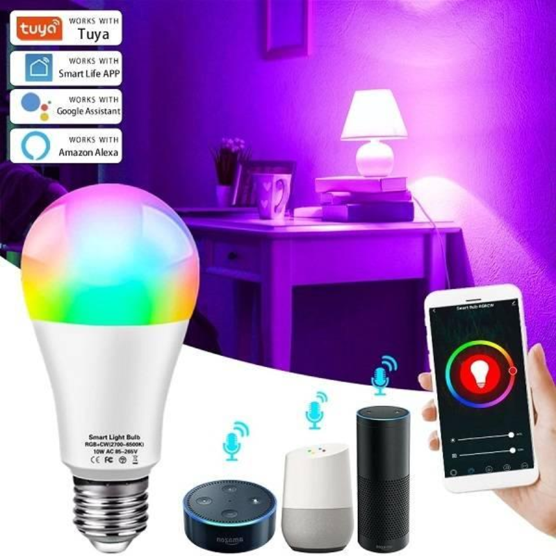 Tuya Smart 9W RGB Dimmable Bulb E27 Wi-Fi Smart LED Bulb