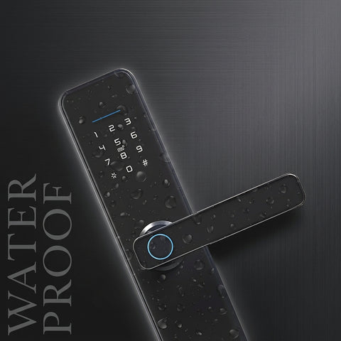 Waterproof Smart Door Lock – WiFi Fingerprint, Keypad & RF Card