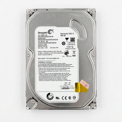 Western Digital WD5000AAKX 500GB SATA 3.5-Inch Internal Hard Drive – 7200RPM Desktop HDD