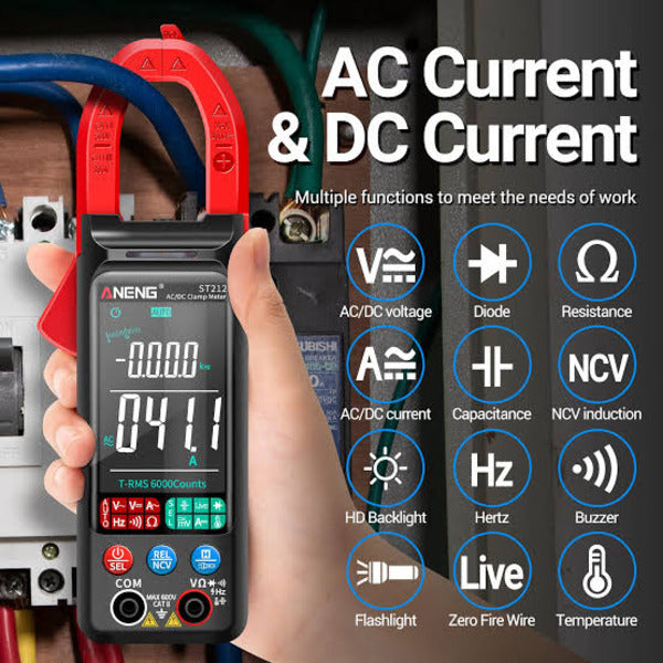 ANENG ST212 Digital DC/AC Clamp Meter Current 400A Amp Multimeter Large Color Screen in Pakistan