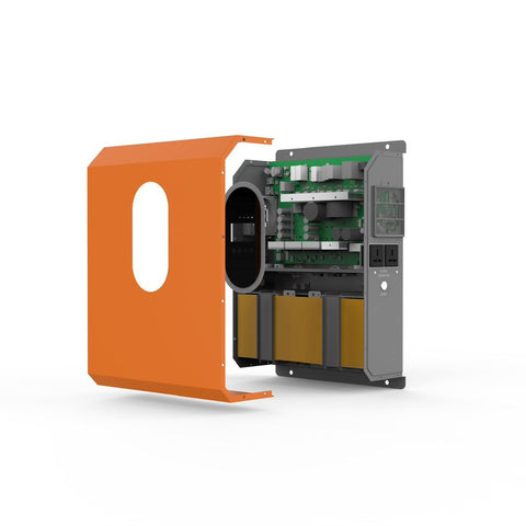 YJC Power All-in-One 1.2kW Hybrid Solar Inverter with 1.28kWh LiFePO4 Battery (BYD Cells)