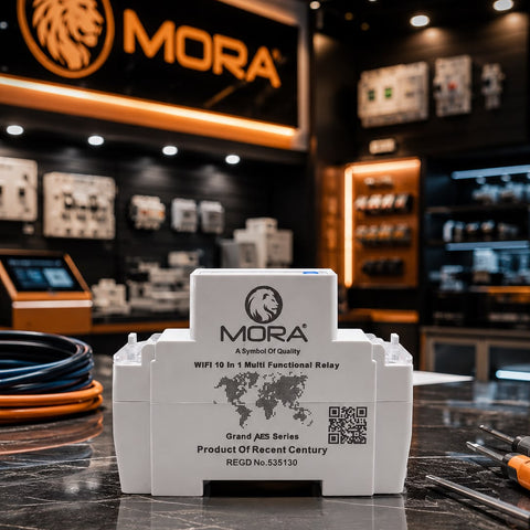 MORA 10-in-1 Smart Protection Relay | 63A WiFi Voltage, Current & Earth Leakage Protection with Timer Control