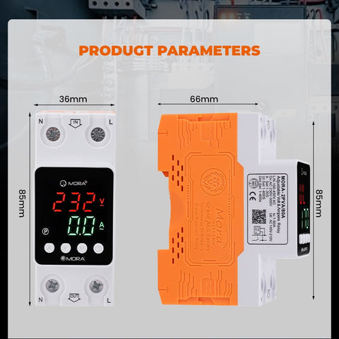 Mora 80A VA Protector by MORA Bulgaria with time delay function 2024