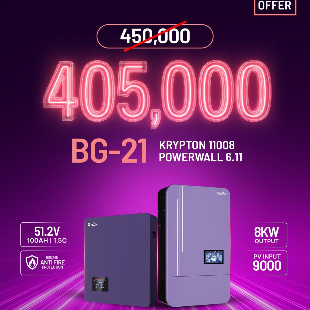 KNOX BG-21 Big Offer Krypton 11008 8kW PV9000 Hybrid Solar Inverter with Powerwall 6.11 21.2V 100Ah
