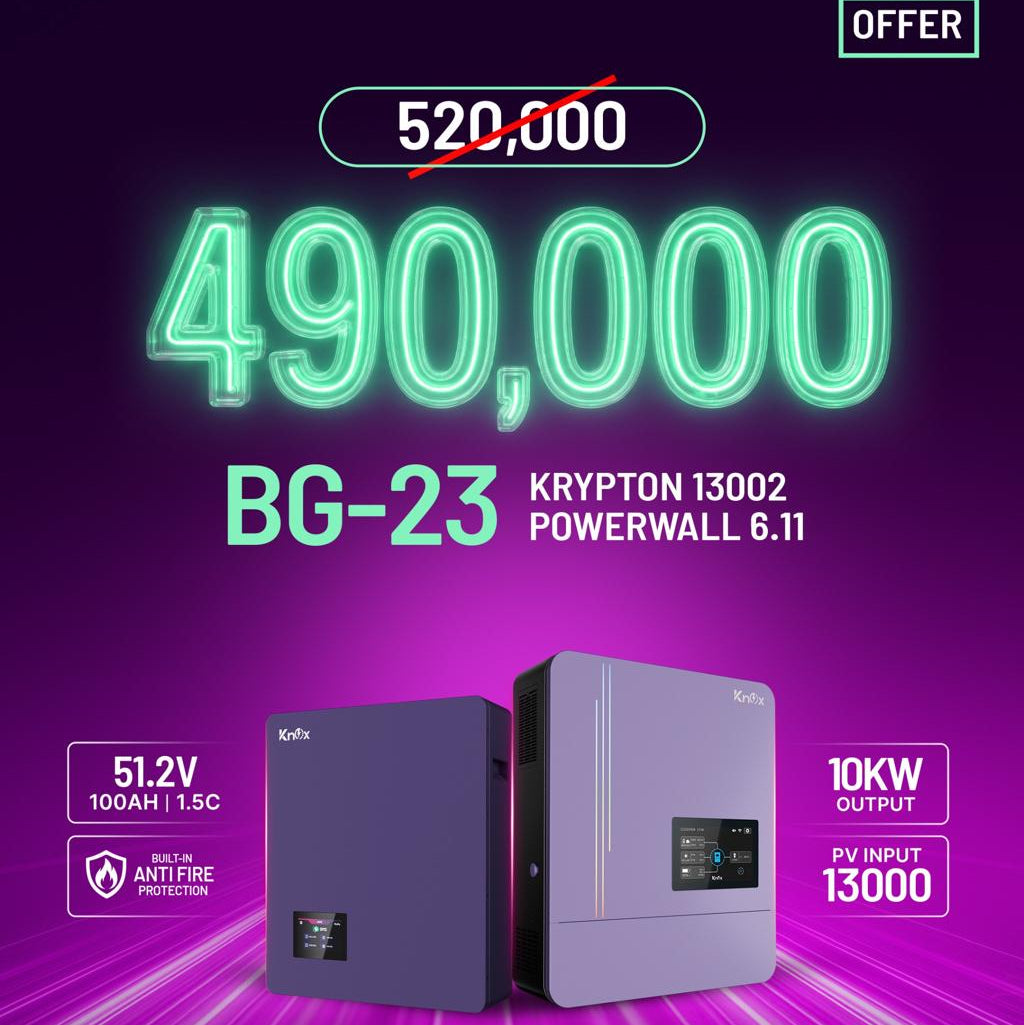 KNOX BG-23 Krypton 13002 10kW PV13000 Hybrid Solar Inverter with Powerwall 6.11 51.2V 100Ah