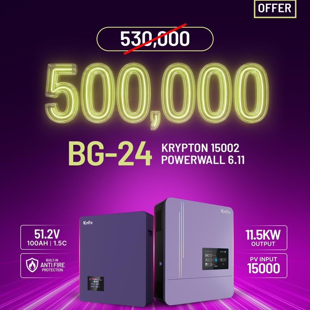KNOX BG-24 Big Offer Krypton 15002 11.5kW PV15000 Hybrid Solar Inverter with Powerwall 6.11 51.2V 100Ah