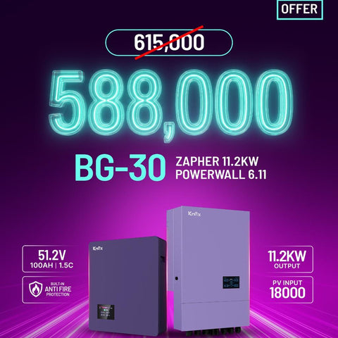 KNOX BG-30 Big Offer Zapher 11.2kW Hybrid Solar Inverter PV 18000W with Powerwall 6.11 51.2V 100Ah
