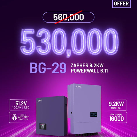 KNOX BG-29 Big Offer Zapher 9.2kW PV16000 Hybrid Solar Inverter with Powerwall 6.11 51.2V 100Ah