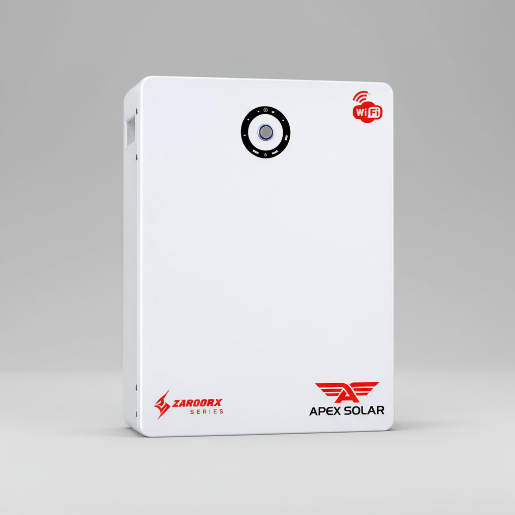 APEX 5220 ZaroonX 51.2v 102Ah Lithium Battery | Tier 1 Cells, 6000 Cycles, Fast Charging & Smart App Control | IP20