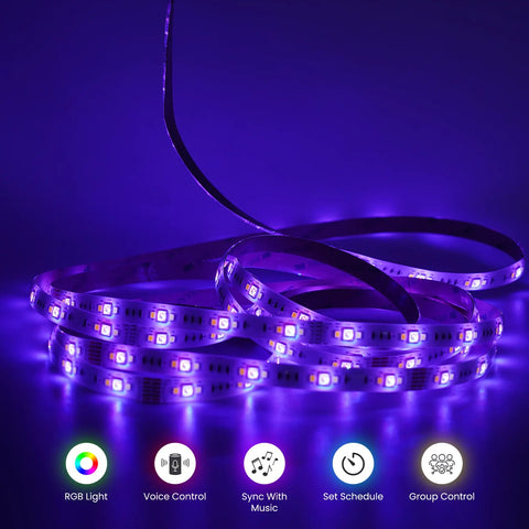 WiFi RGB LED Strip Light 24V(5M) – Smart Multicolor LED Strip