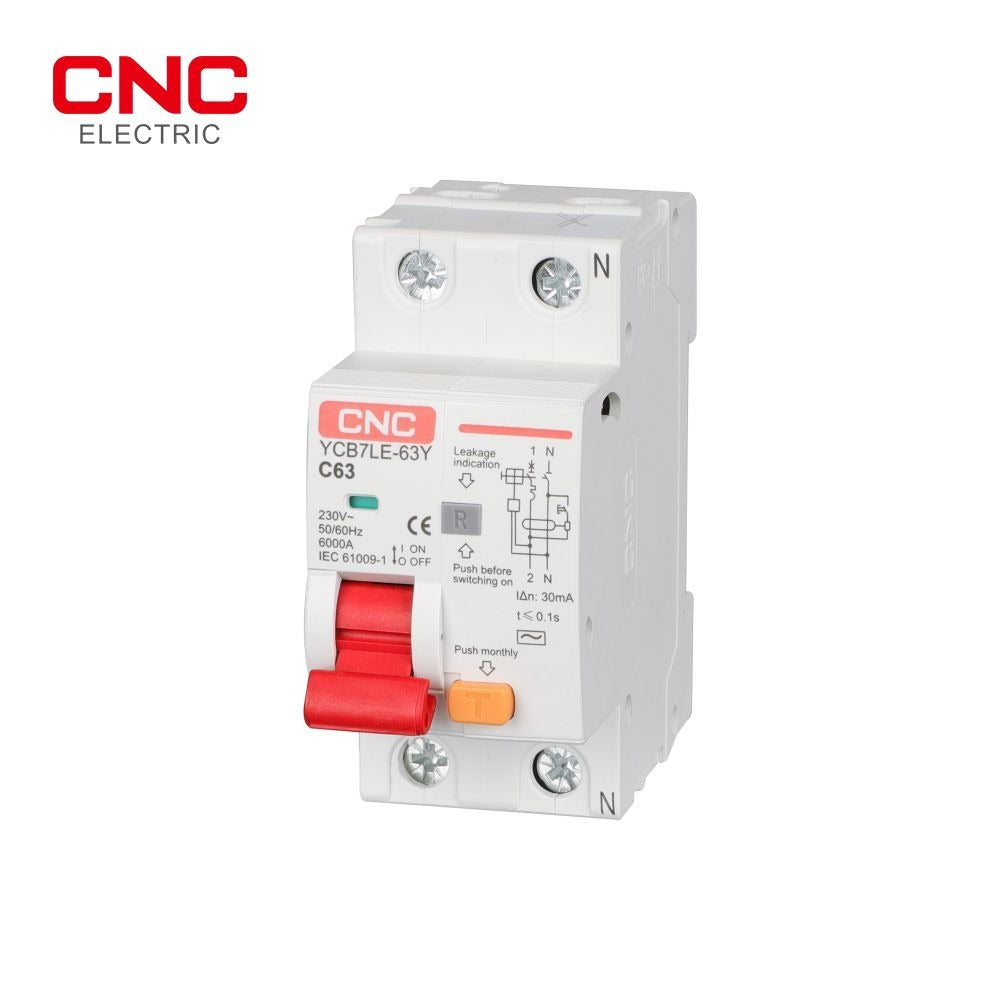 CNC YCB7LE-63Y 63 Amp RCBO – Reliable Residual Current Circuit Breaker with Overcurrent & Leakage Protection