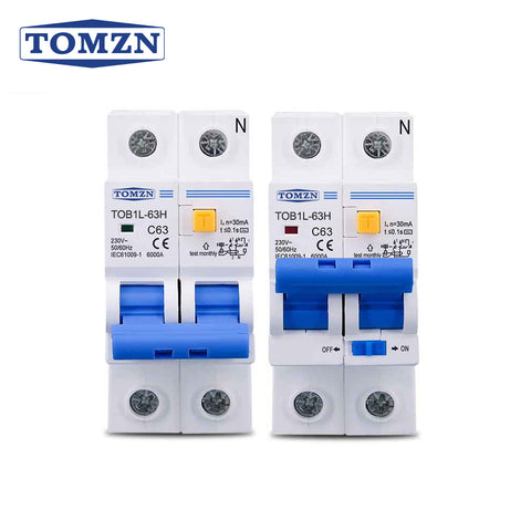 Tomzn 63 Amp RCBO – Reliable Residual Current Circuit Breaker with Overcurrent & Leakage Protection