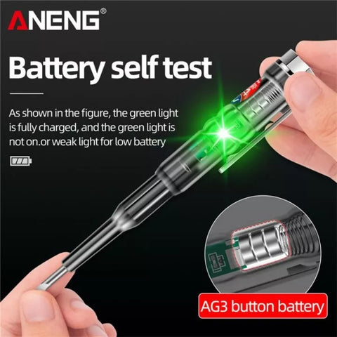 Aneng B14 Electrical Pen 24-250V Portable Tester Screwdriver Probe With Indicator Light Sound and Light Alarm Test Pen Tools