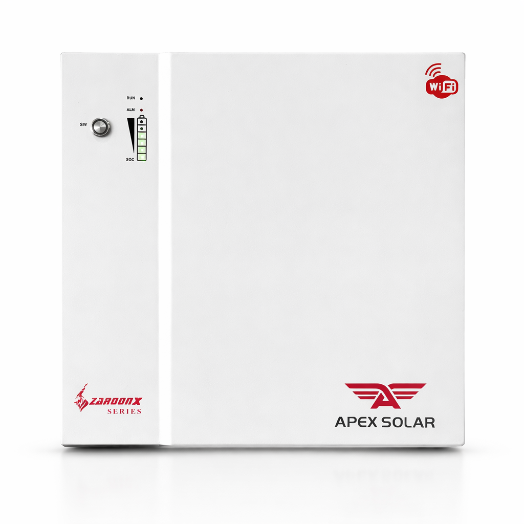APEX 5220 5KW Zaroon X Lithium Battery | Tier 1 Cells, 8000 Cycles, Fast Charging & Smart App Control | IP20