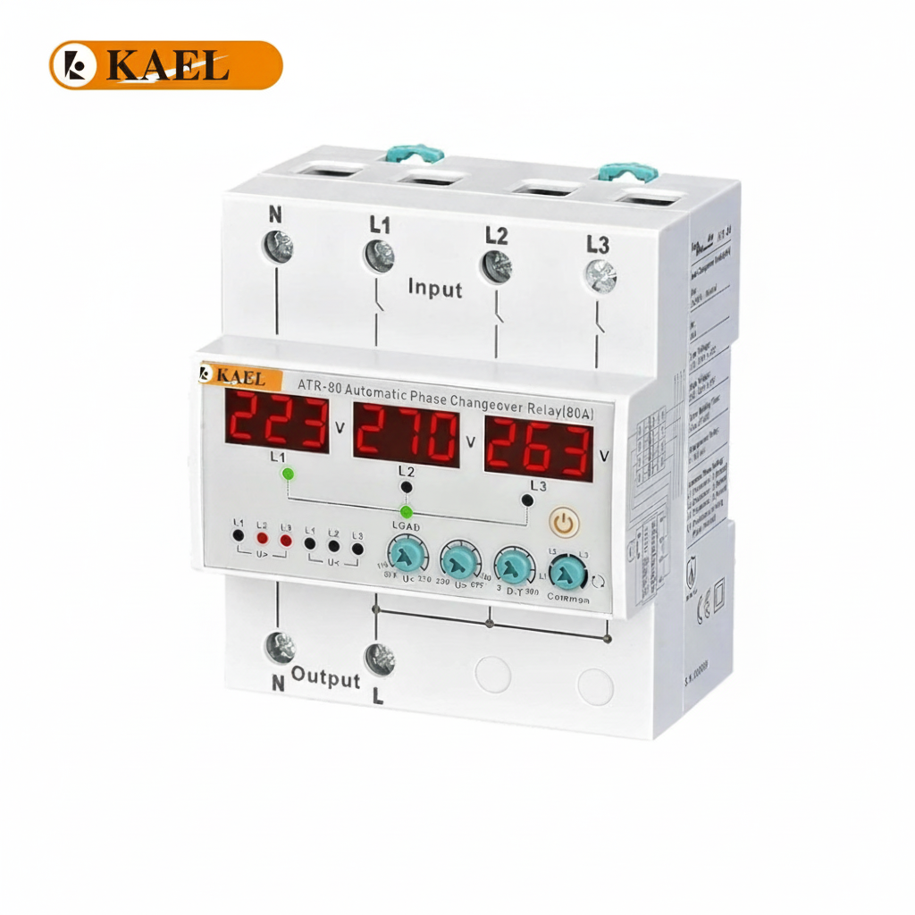 KAEL SAMWHA DSP-Phase Automatic Phase Changeover Relay ATR-80A | 3 Phase Auto Phase Selector