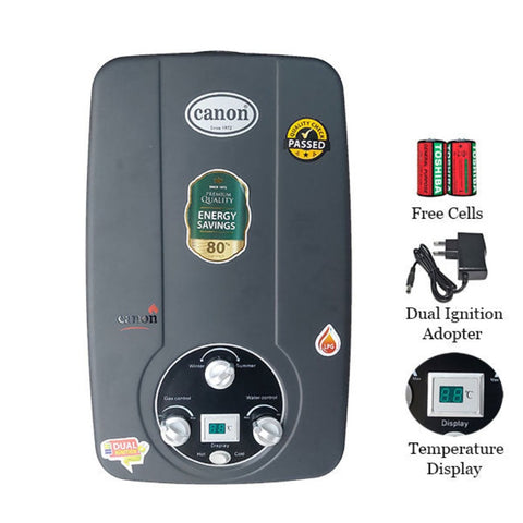 INS-24 D- Digital Canon Instant Water Geyser (LPG)&(NG