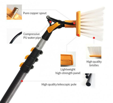 Long Range Solar Panel And Glass Panel Cleaning Manual Brush